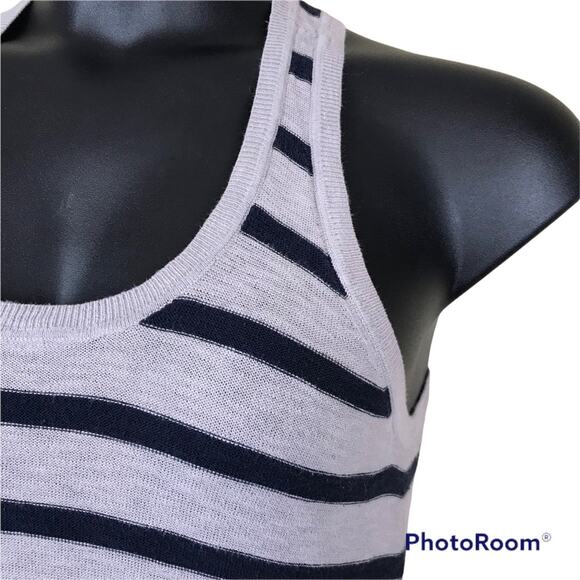 VINCE Gray/Navy Striped Cotton Maxi Dress Sz Small - Picture 4 of 7